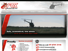 Tablet Screenshot of foxhelicopterservices.com.au
